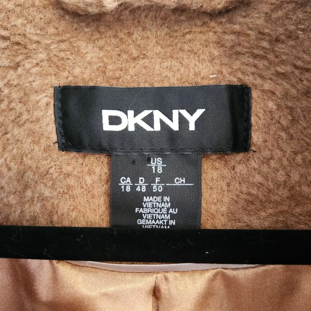DKNY Women's Size 18‎ Single Breasted Walker Wool Coat NWT Retail $500 NWT